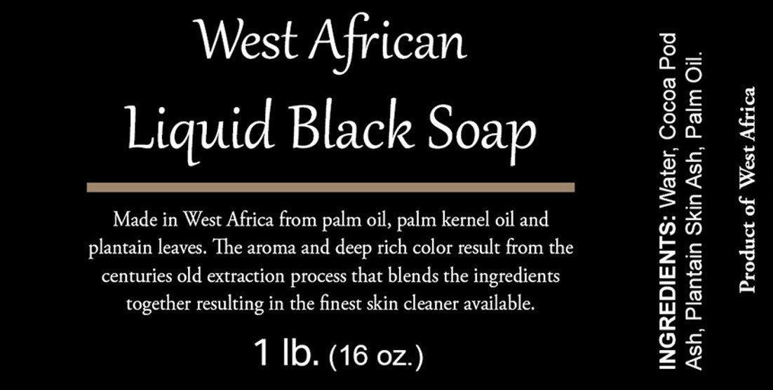 Body Wash Liquid: West African Black Soap 8oz