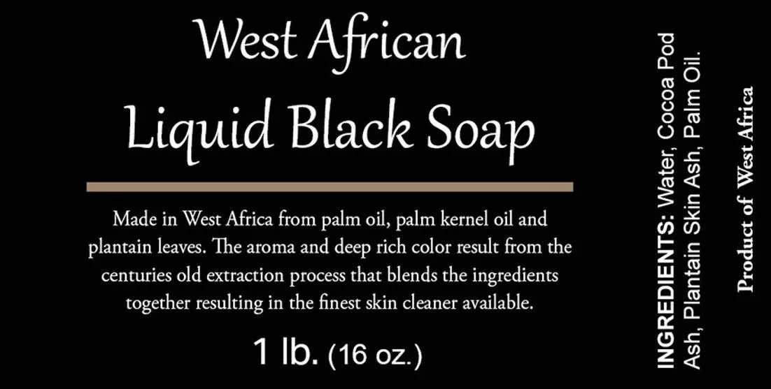 Body Wash Liquid: West African Black Soap - 1Lb