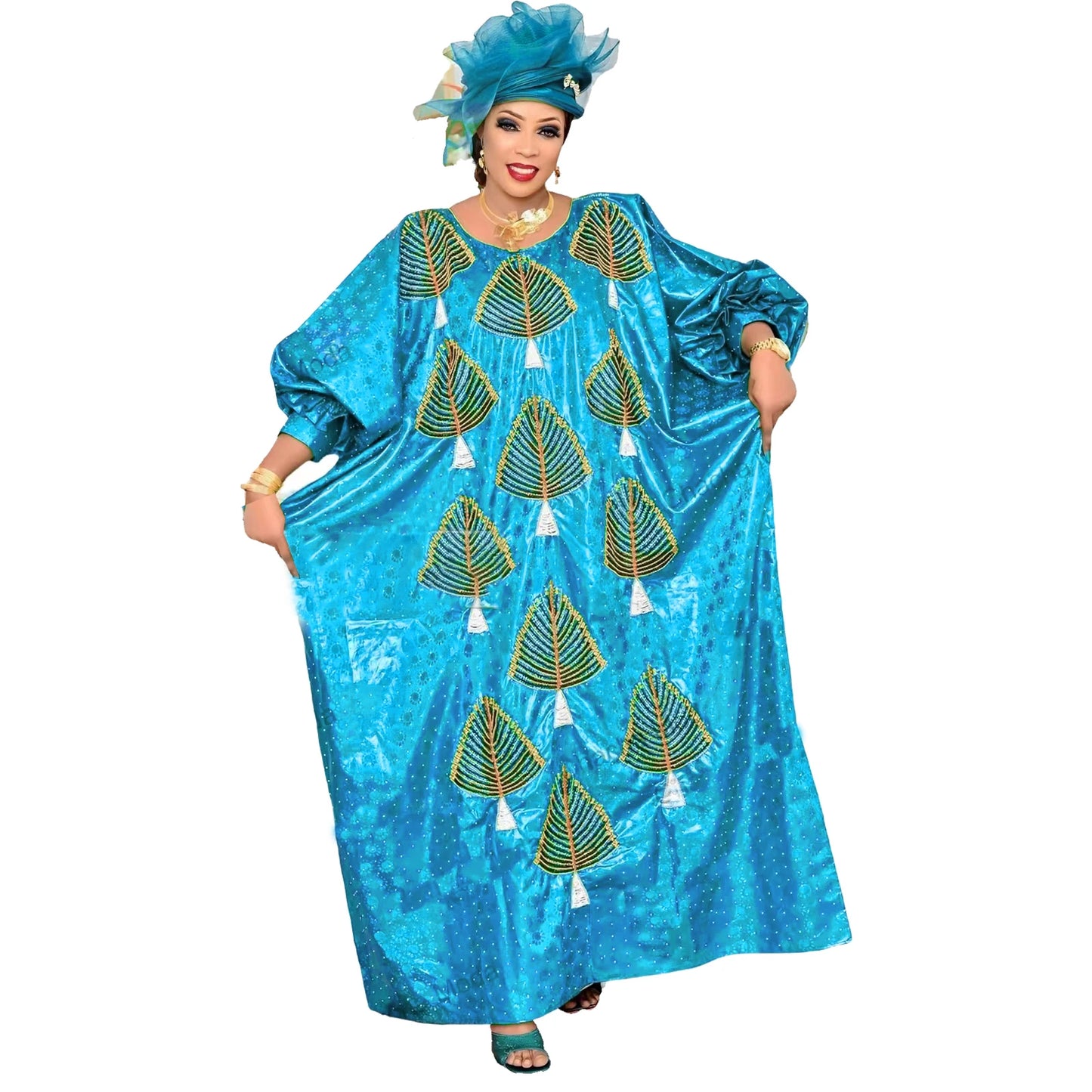 Embroidery African Kaftan Dress
