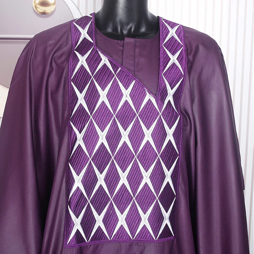 3pcs Men's African Tradition Embroidery