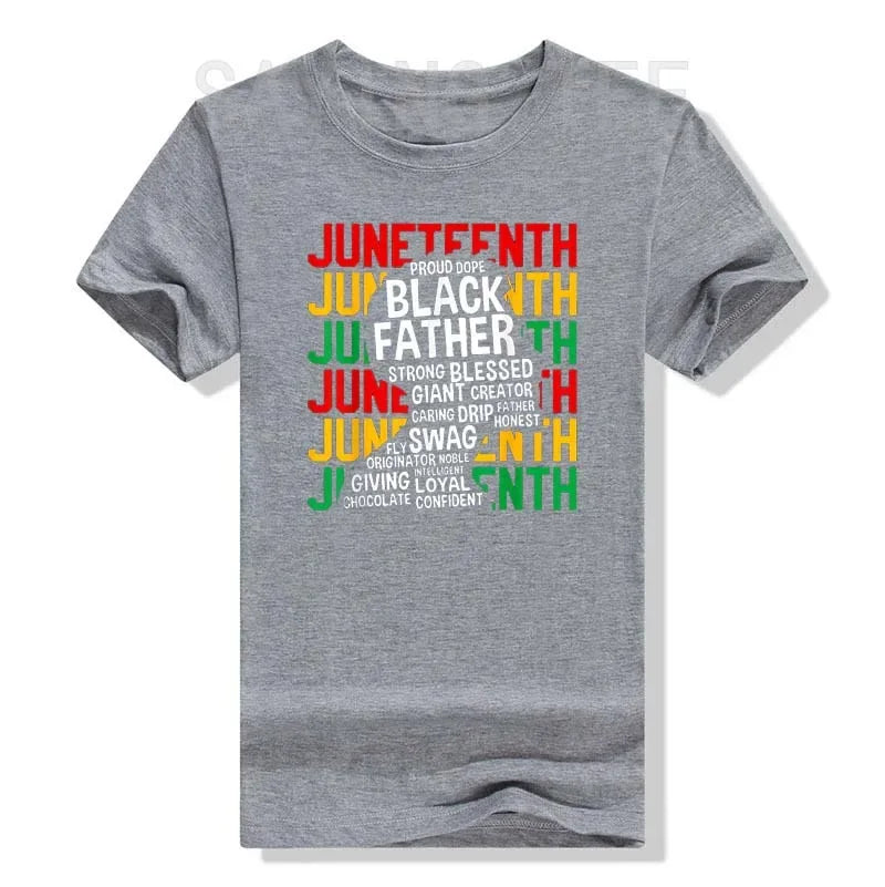 Juneteenth Pride: Stylish Tribute Tee for Proud Black Dads - Elevate Father's Day & Black History with Fashion - B&R African Styles