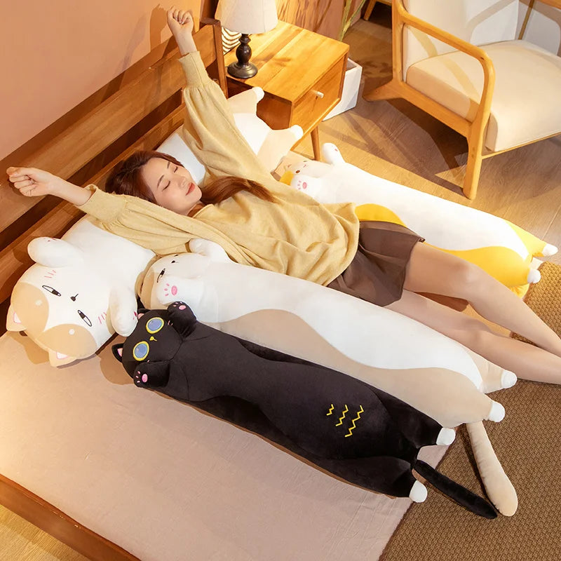 Cute Soft Long Cat Pillow Plush Toys Stuffed