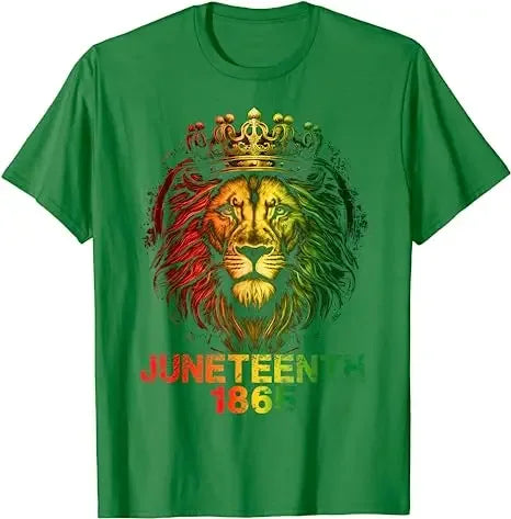 Juneteenth Lion Celebration: African American Freedom T-Shirt for Black History Pride - B&R African Styles