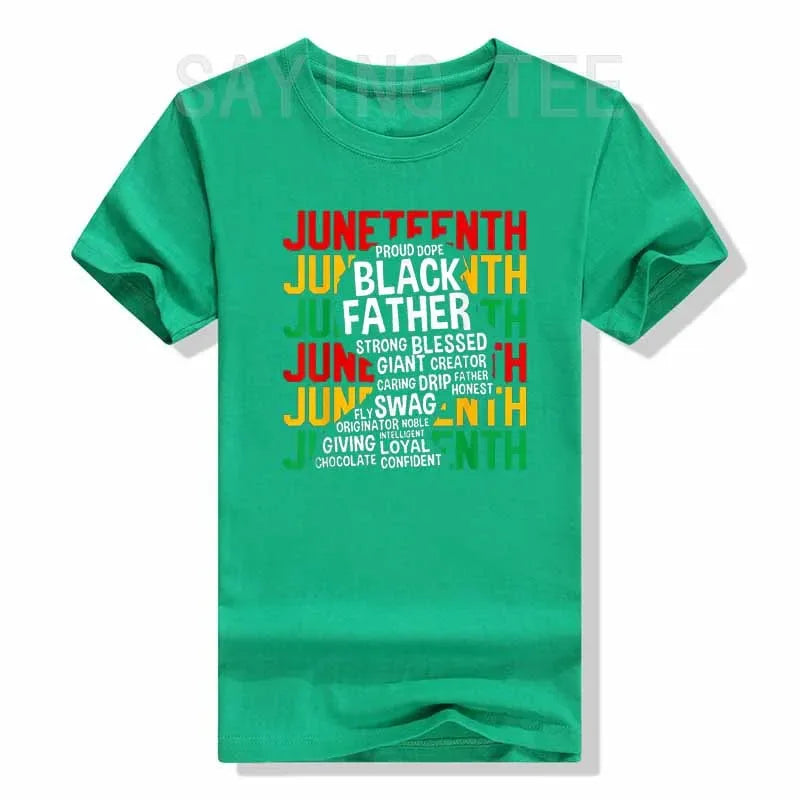 Juneteenth Pride: Stylish Tribute Tee for Proud Black Dads - Elevate Father's Day & Black History with Fashion - B&R African Styles