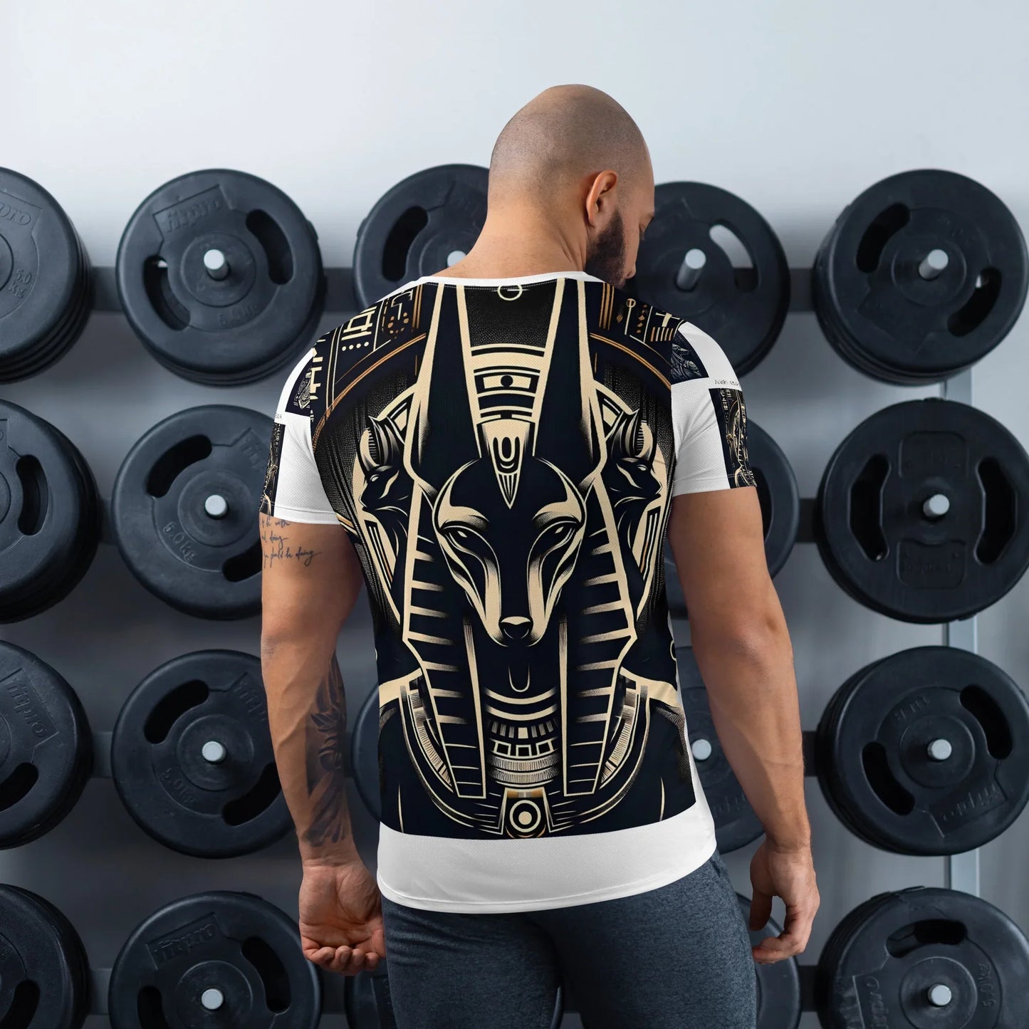 ANUBIS - GOD OF THE AFTERLIFE All-Over Print Men's Athletic T-shirt - B&R African Styles