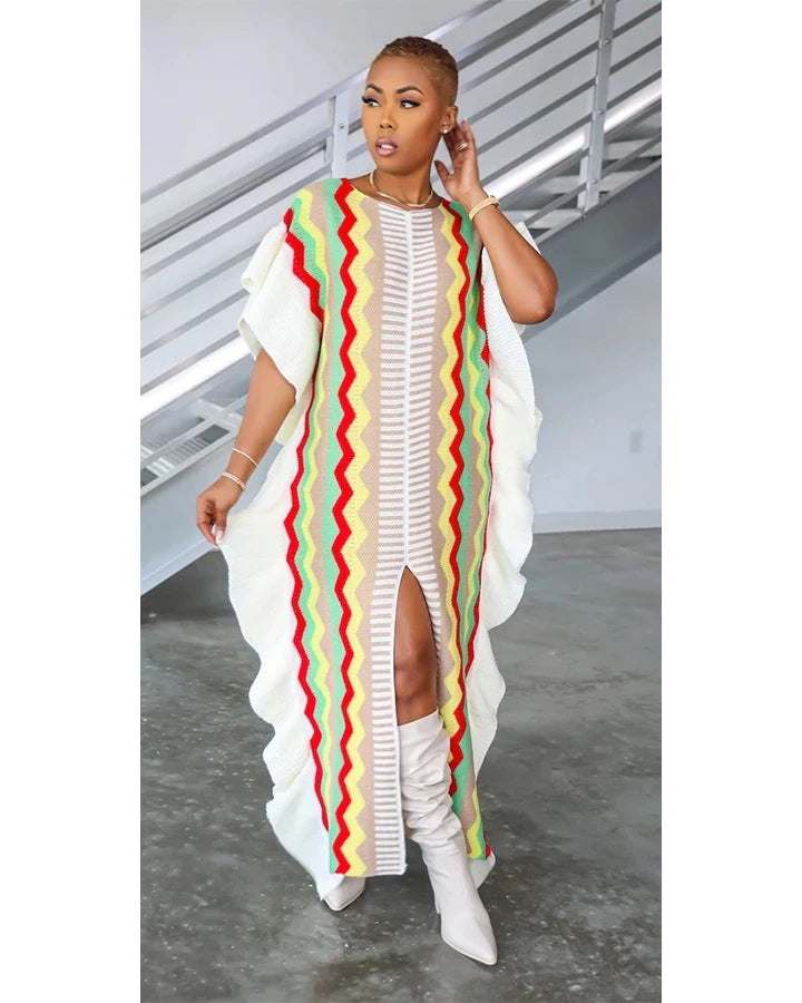 Elegant Striped Maxi Dress