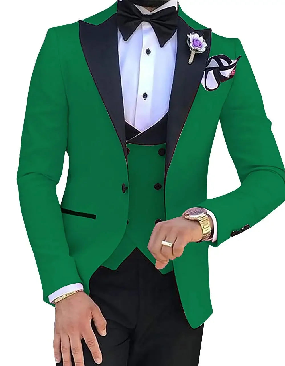 Men's 3-Piece Custom Wedding Suit - Jacket, Pants, Vest