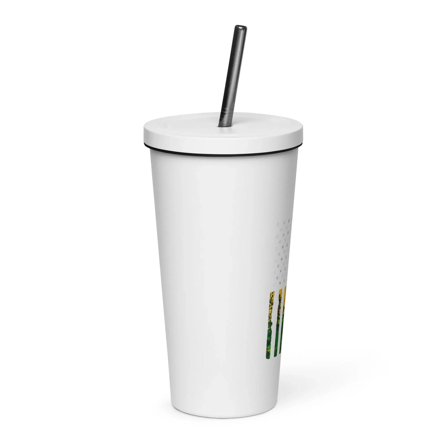 Juneteenth Flag Insulated tumbler with a straw