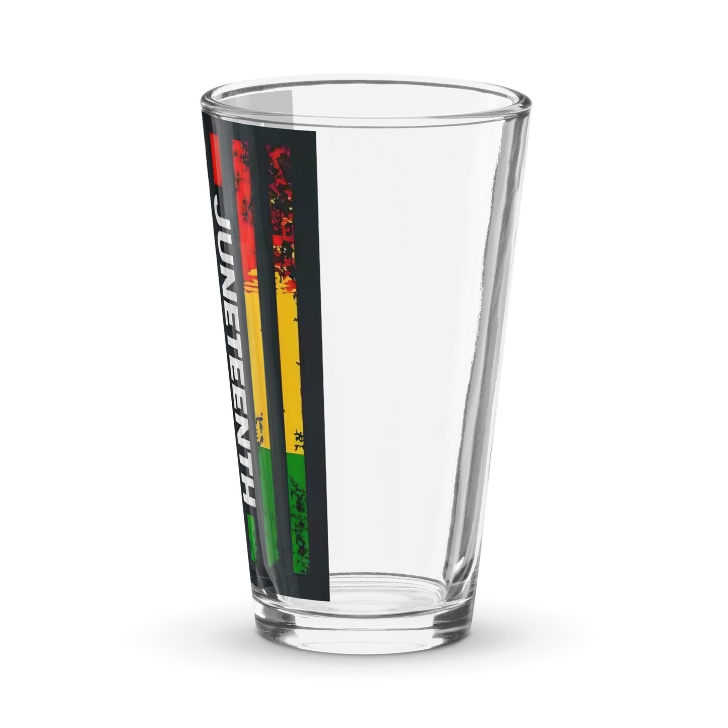 Juneteenth Flag Shaker pint glass