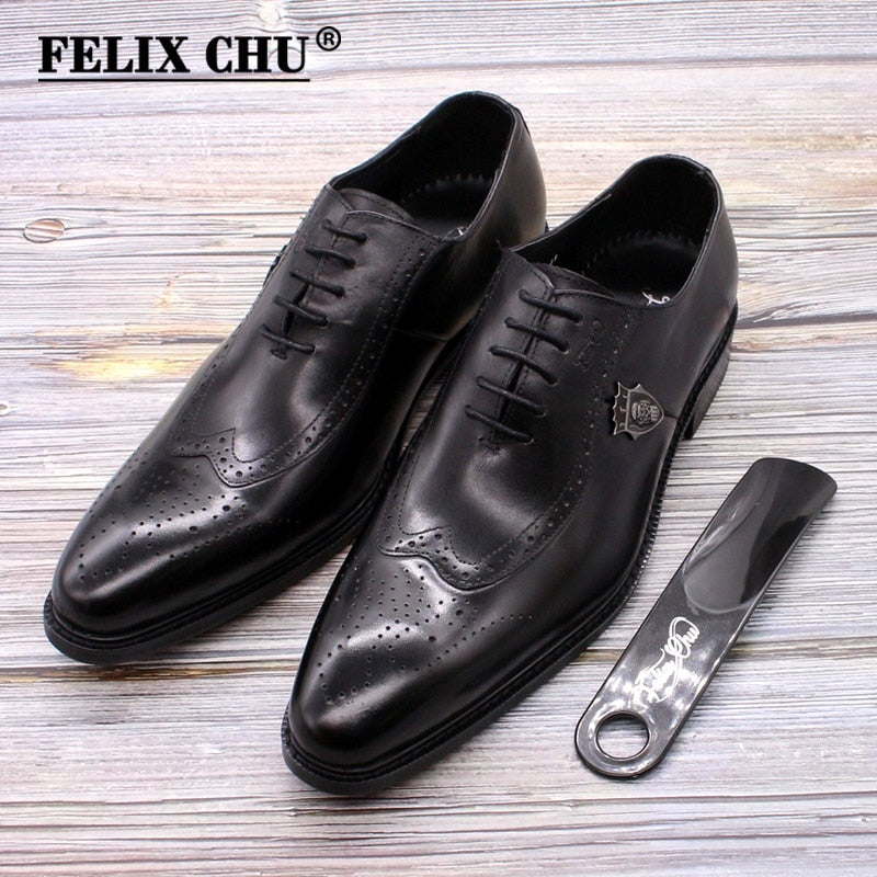 Lux Classic Brogue Oxford Dress Shoes