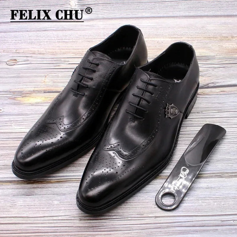 Lux Classic Brogue Oxford Dress Shoes