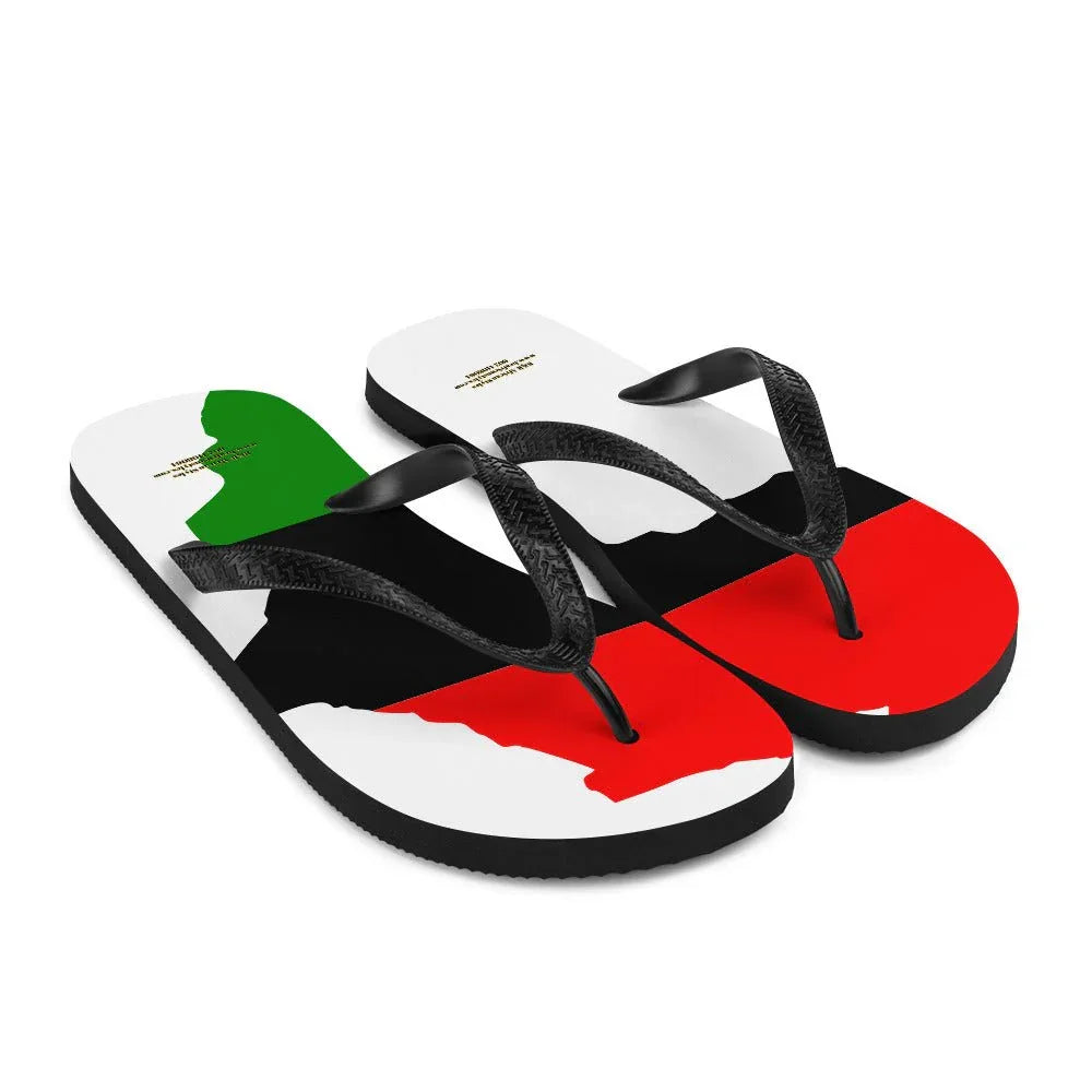 African Map Flip-Flops