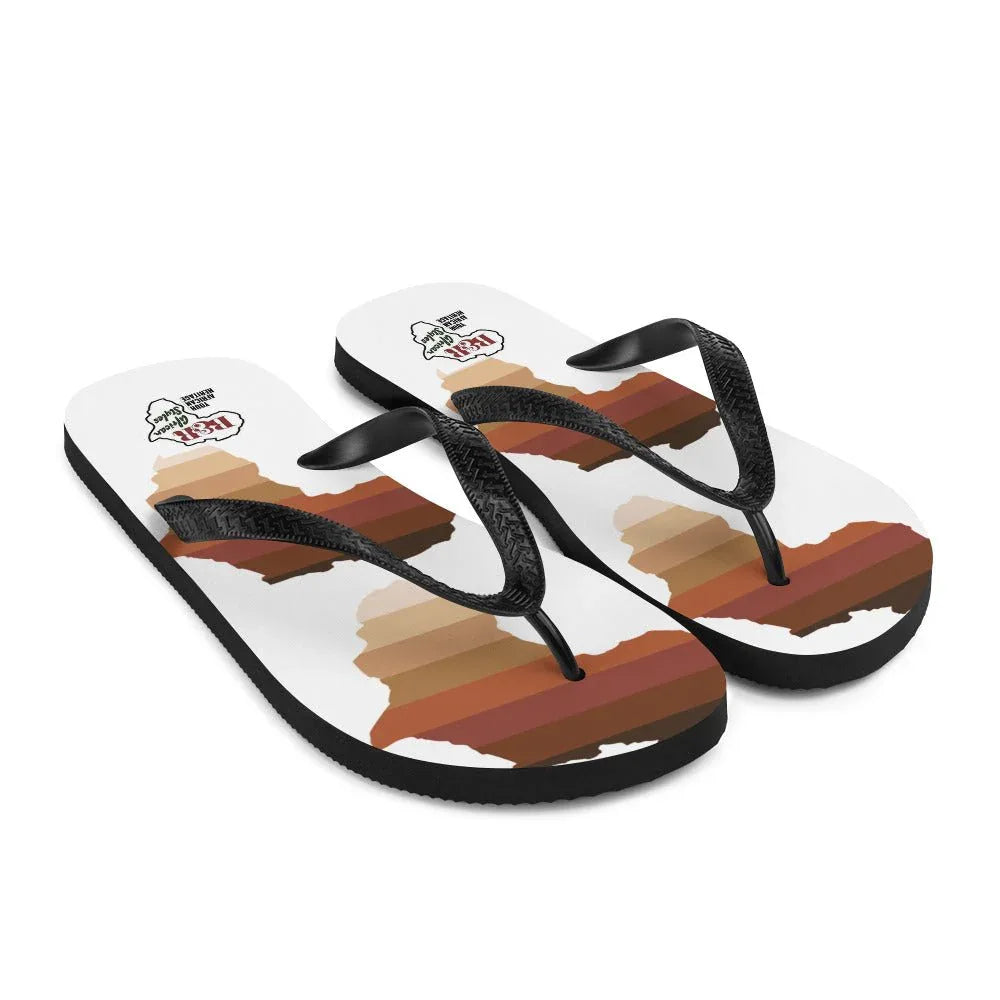 African Map Shade Flip-Flops