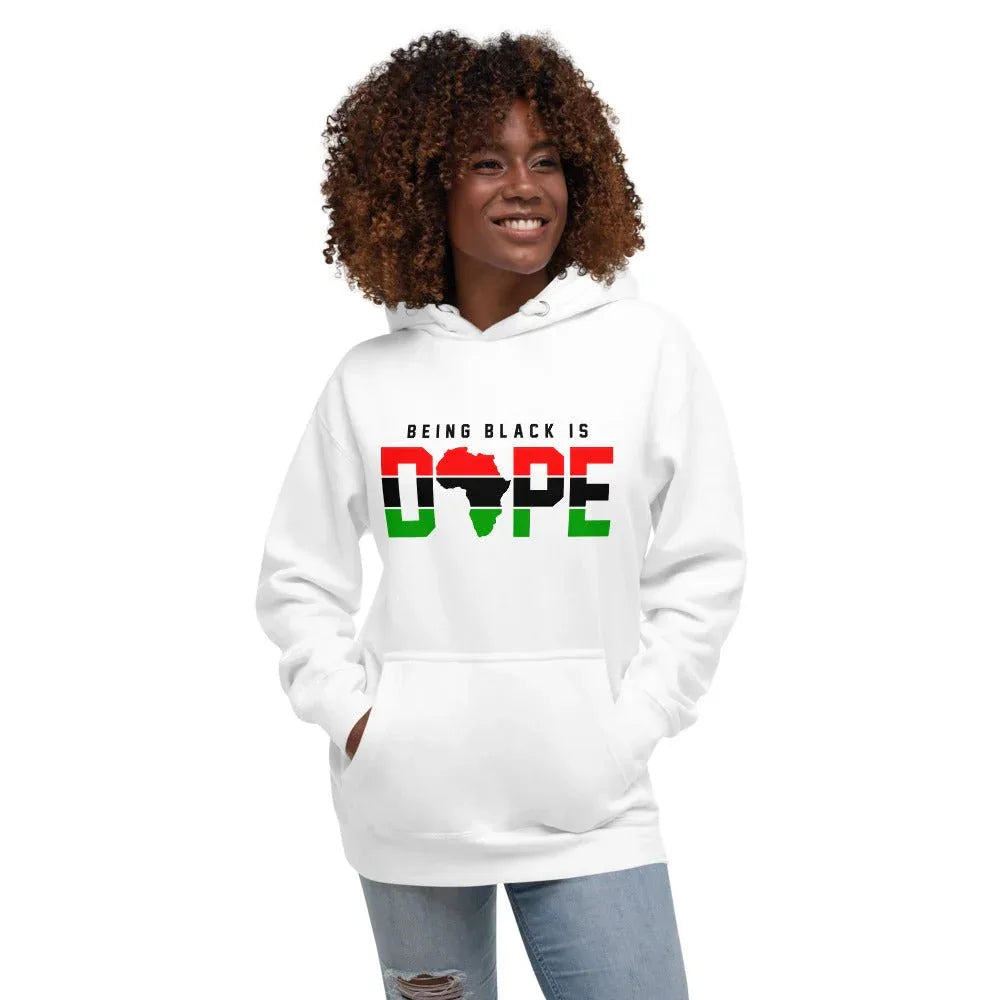 BEING BLACK IS DOPE UNISEX HOODIE - B&R African Styles