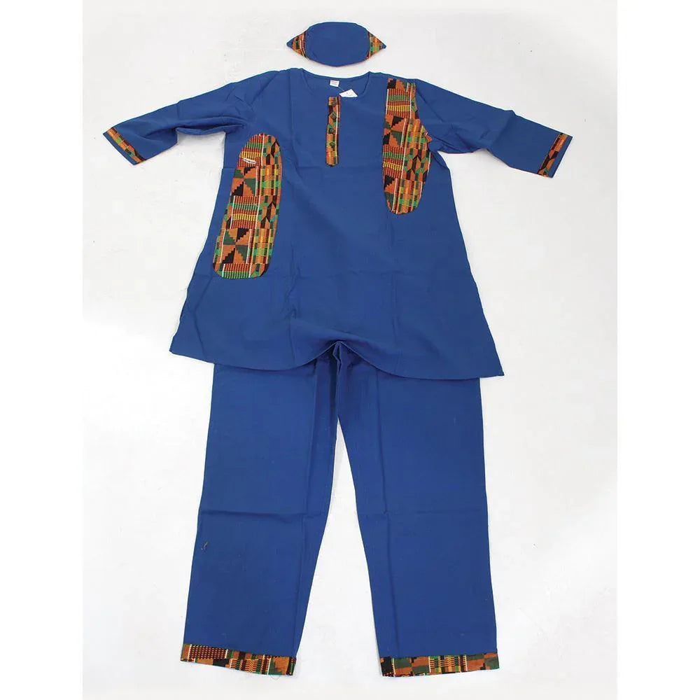 Exotic Kente Accent Pant Set - B&R African Styles