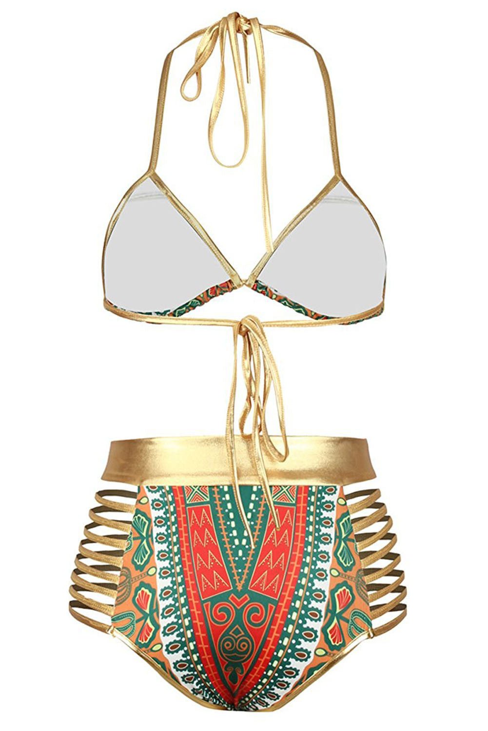 Exotic Orange Bikini Swimsuit - B&R African Styles