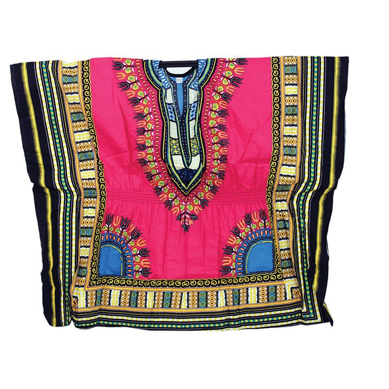 Fuchsia Elastic Dashiki - B&R African Styles