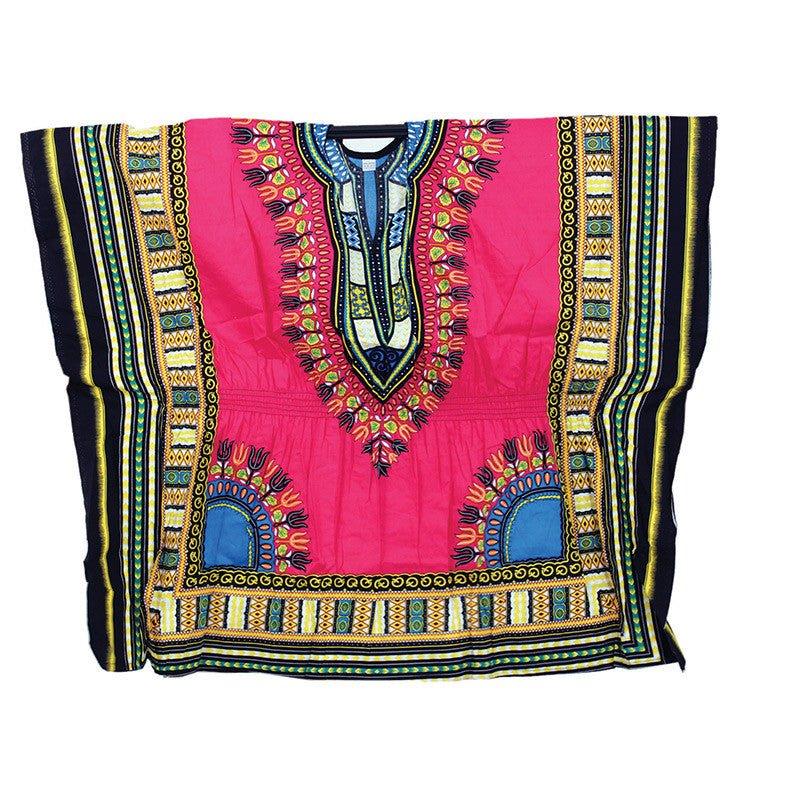 Fuchsia Elastic Dashiki - B&R African Styles