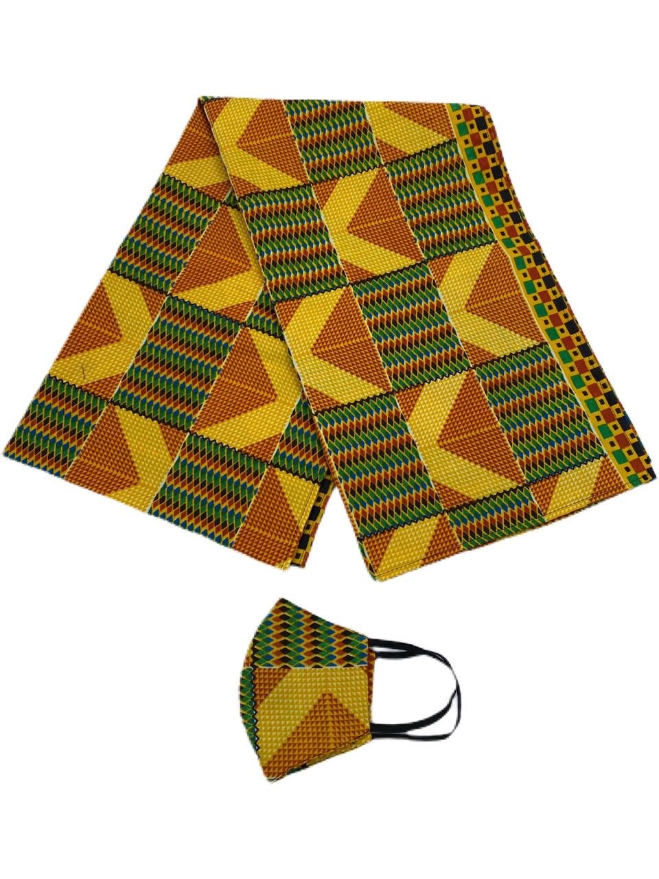 Head Wrap & Face Mask - B&R African Styles