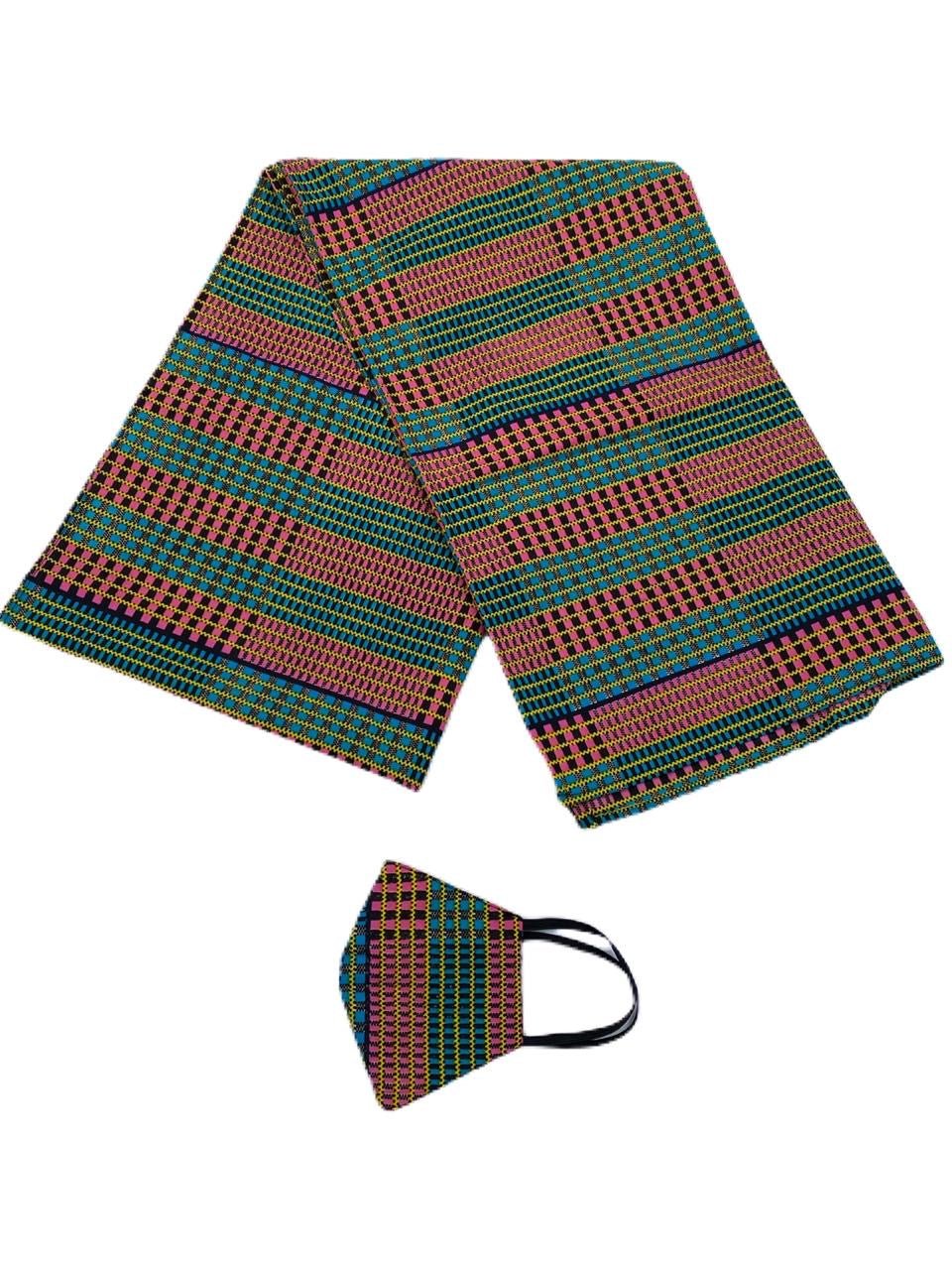 Head Wrap & Face Mask - B&R African Styles