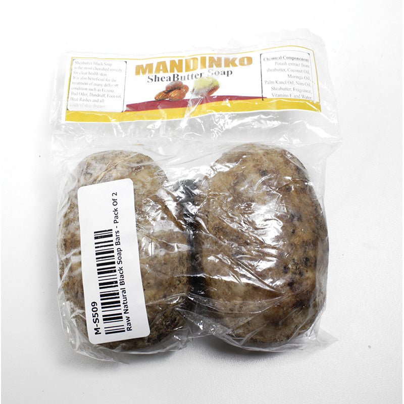 Pack of 2 - Natural Black Soap Bars - B&R African Styles
