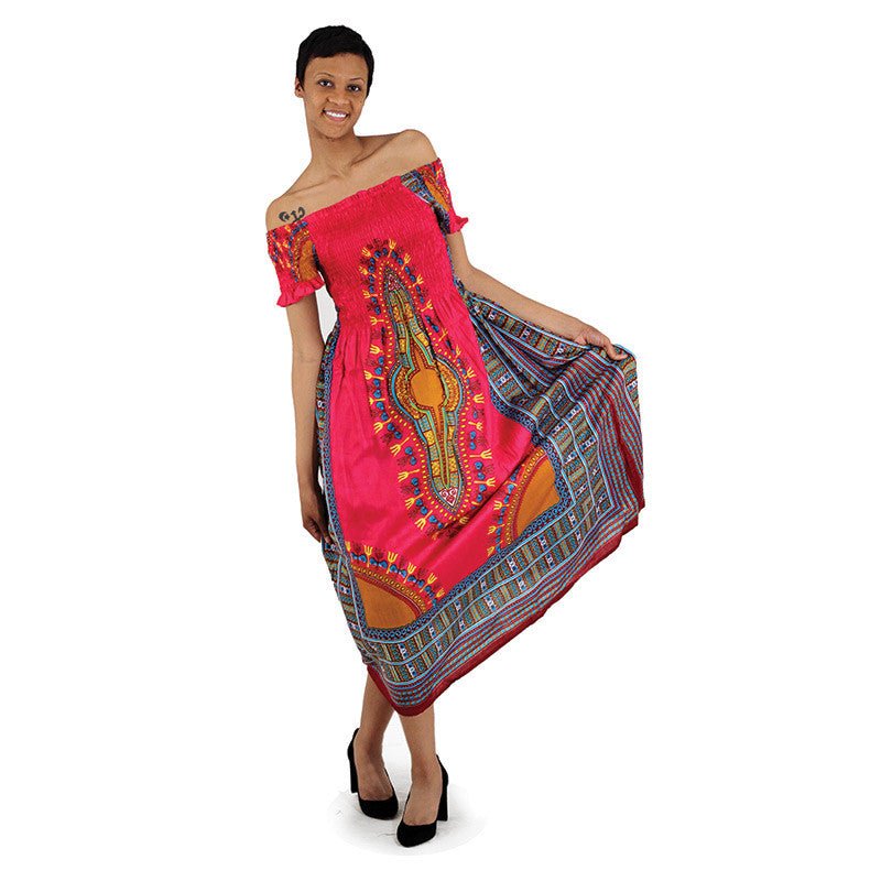 Pink Print Elegance Dress - B&R African Styles