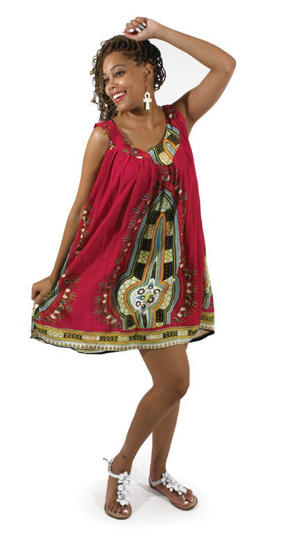 Short/Fuchsia Sundress - B&R African Styles