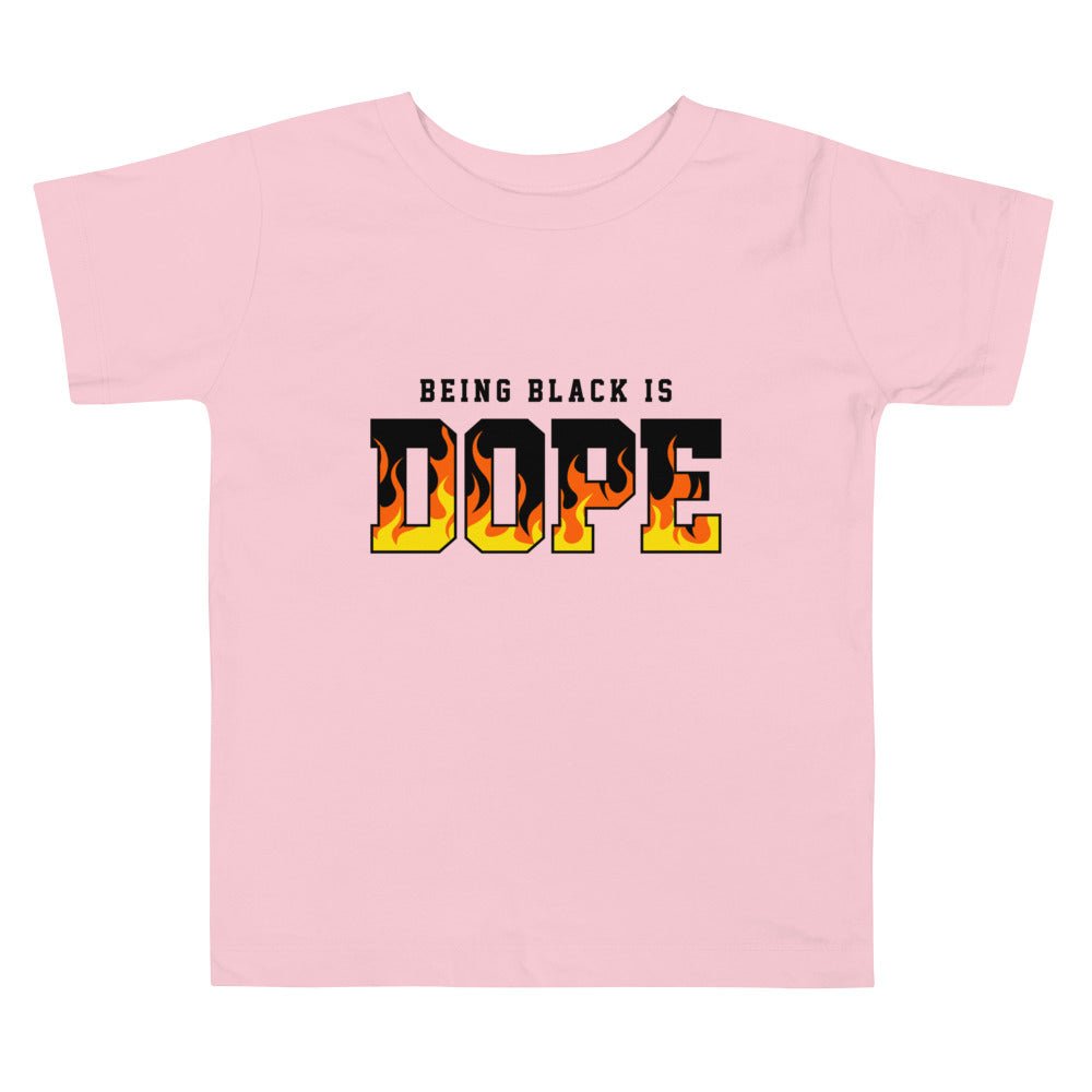 Toddler Short Sleeve Tee: BEING BLACK IS DOPE - B&R African Styles