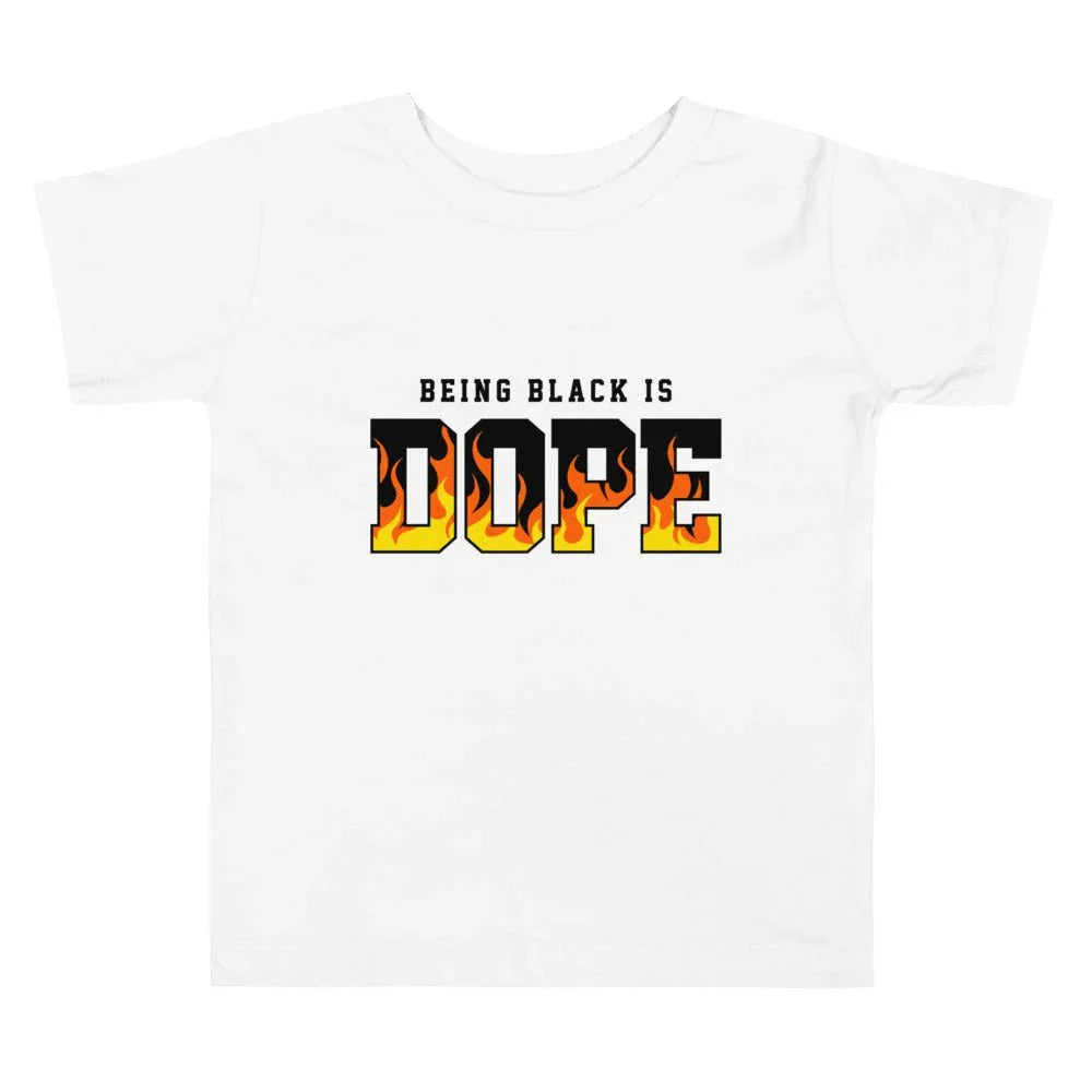 Toddler Short Sleeve Tee: BEING BLACK IS DOPE - B&R African Styles