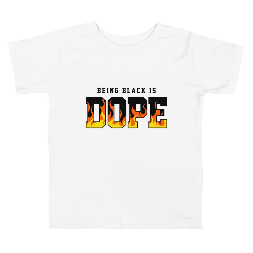 Toddler Short Sleeve Tee: BEING BLACK IS DOPE - B&R African Styles
