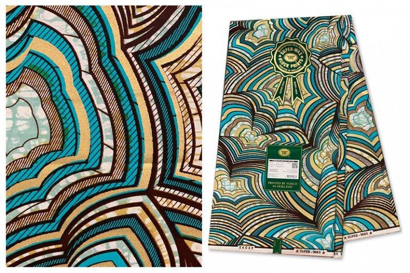 Vlisco Hollandais Embellished Gold Super - B&R African Styles