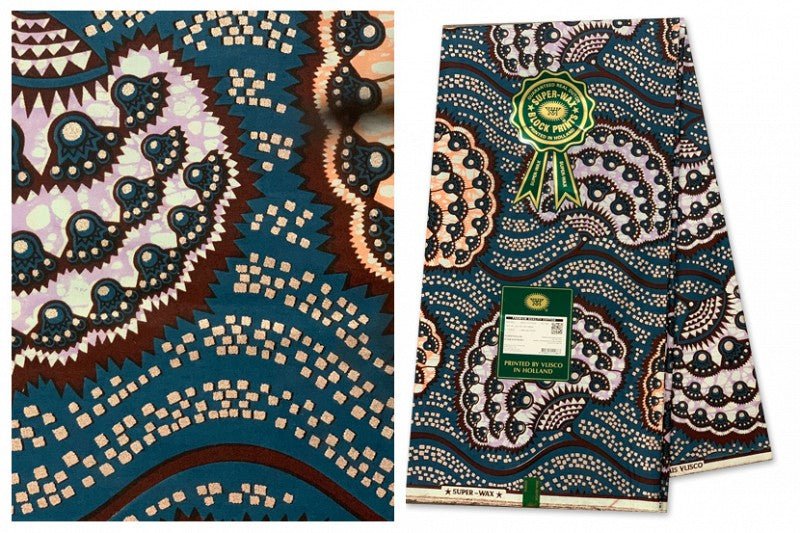 Vlisco Hollandais Embellished Gold Super - B&R African Styles