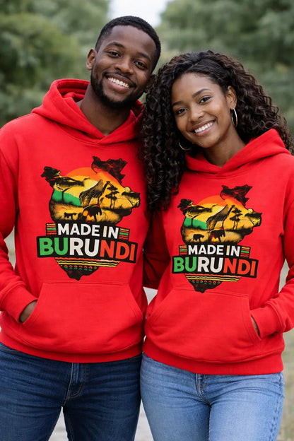 Made in Burundi Hoodie - African Heritage Pride - B&R African Styles