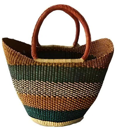 Yikene U-Shopper Ghana Baskets - Assorted Colors (Set of 1) - B&R African Styles