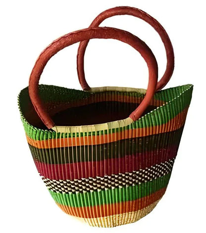 Yikene U-Shopper Ghana Baskets - Assorted Colors (Set of 1) - B&R African Styles