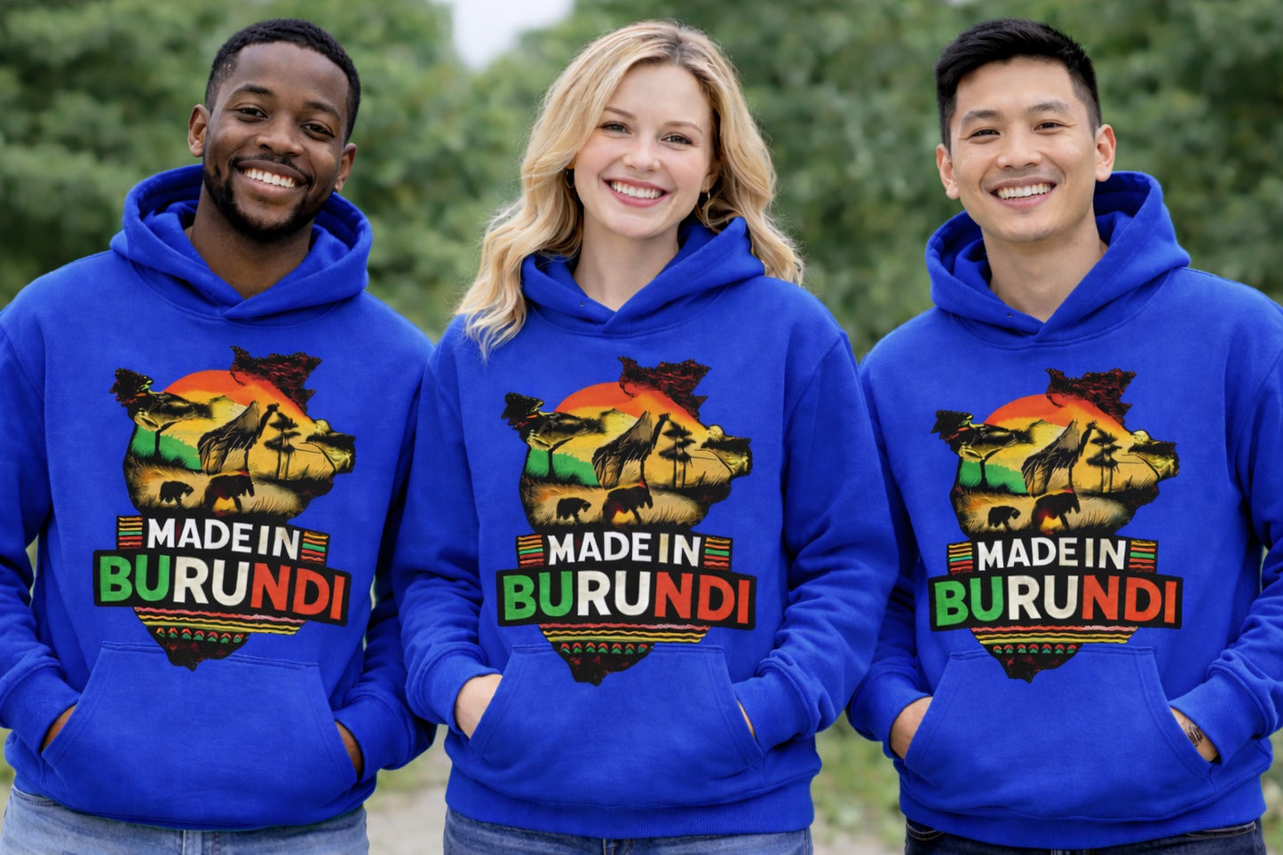 Made in Burundi Hoodie - African Heritage Pride