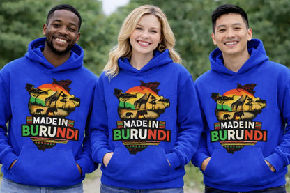 Made in Burundi Hoodie - African Heritage Pride - B&R African Styles