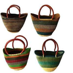 Yikene U-Shopper Ghana Baskets - Assorted Colors (Set of 1)