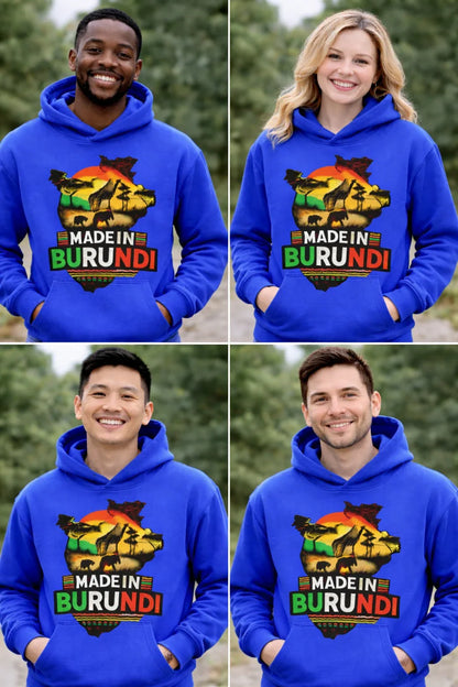 Made in Burundi Hoodie - African Heritage Pride - B&R African Styles