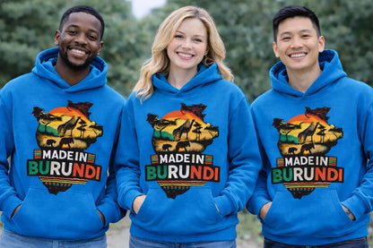 Made in Burundi Hoodie - African Heritage Pride - B&R African Styles