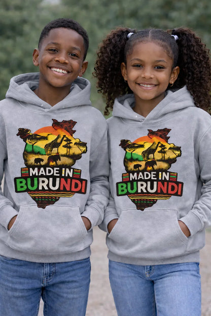 Made in Burundi Hoodie - African Heritage Pride - B&R African Styles