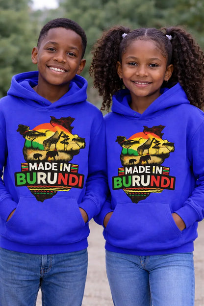 Made in Burundi Hoodie - African Heritage Pride - B&R African Styles