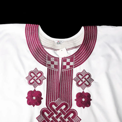 Traditional 3pcs Ankara Agbada Embroidered Boubou for Men - B&R African Styles