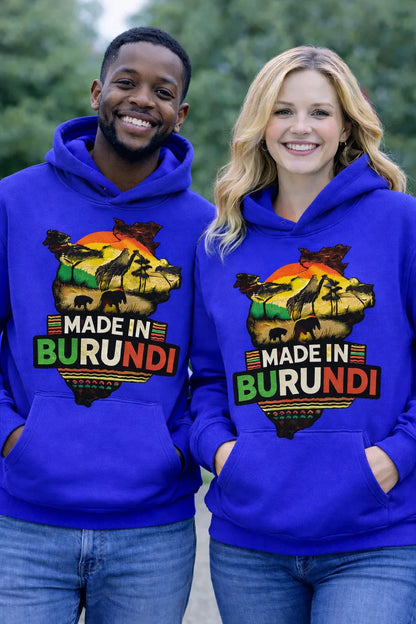 Made in Burundi Hoodie - African Heritage Pride - B&R African Styles