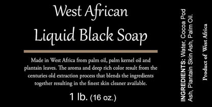 Body Wash Liquid: West African Black Soap - 1Lb - B&R African Styles