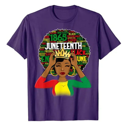 Juneteenth 1865 Women's Shirt: Celebrate African American Pride with Stylish Family Matching Tee - B&R African Styles