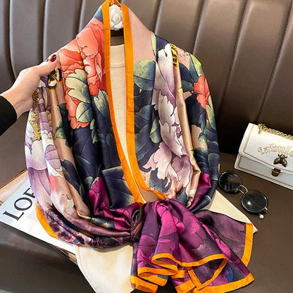 Spring Scarf Women's Luxury Design Scarf Silk Smooth Scarf Soft 85x180cm - B&R African Styles