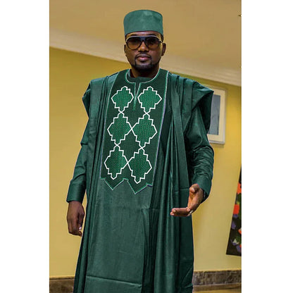 3pcs Tradition Embroidery Outfit for Men - B&R African Styles