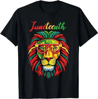 Juneteenth Lion: Empowering Freedom Tee - B&R African Styles
