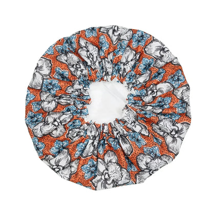 Satin Lined Bonnet Women Big Size Beauty Print Satin Silk Bonnet - B&R African Styles